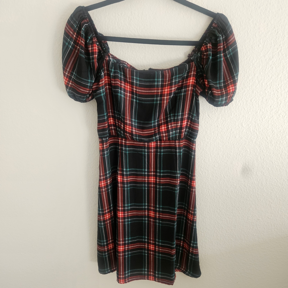Francesca's Plaid Mini Dress